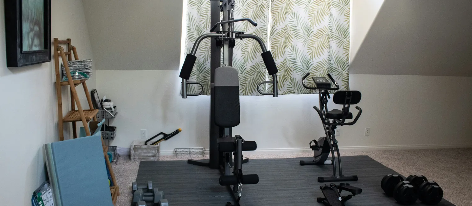 A home gym setup